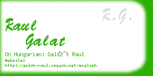 raul galat business card